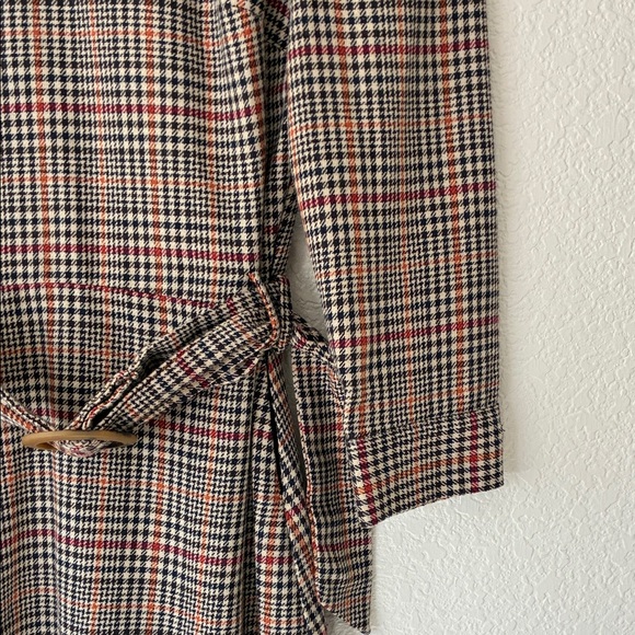 Zara TRF Collection Houndstooth Long Sleeve High Neck Dress XS - Picture 4 of 16